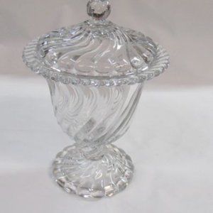 Fostoria Elegant Glass Crystal Colony 8 3/4 In Footed Urn or Candy Dish with Lid